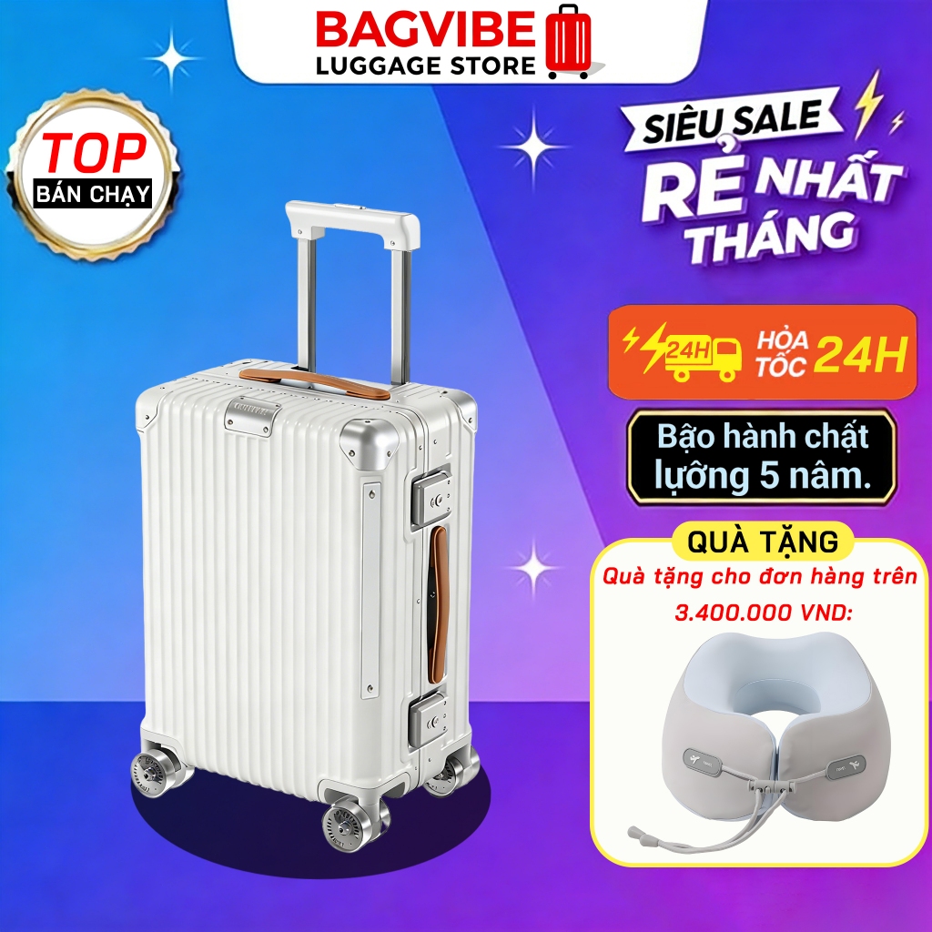 vali kéo cao cấp vali khung nhôm khóa sập vali siêu nhẹ vali size 24 giá rẻ nhất vali du lịch vali