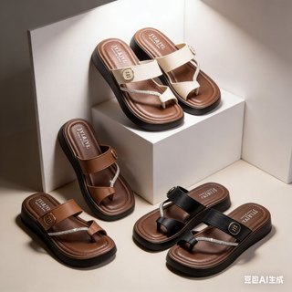 (Tăng 1 size) Dép lê nữ mùa hè, năng động,họa tiết dải kim tuyến, đế PU cao 4cm,hàng xịn,BTDEP