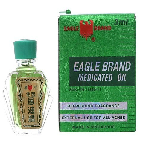 (HÀNG CTY-3ML) DẦU GIÓ XANH CON Ó EAGLE BRAND-DẦU SINGAPORE(3ML)