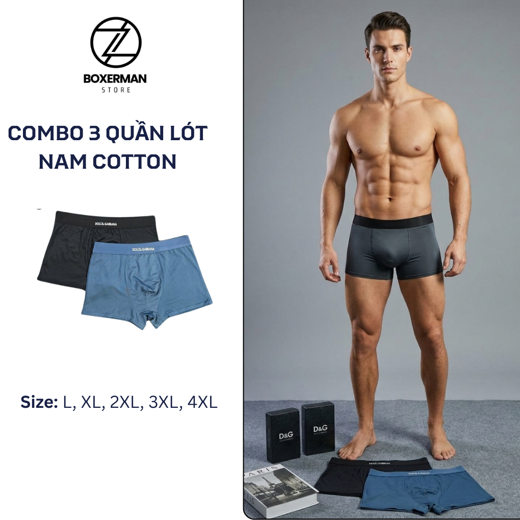 Combo 3 Quần Xịt Đùi Nam Ôm Gọn Linh Hoạt | BS05