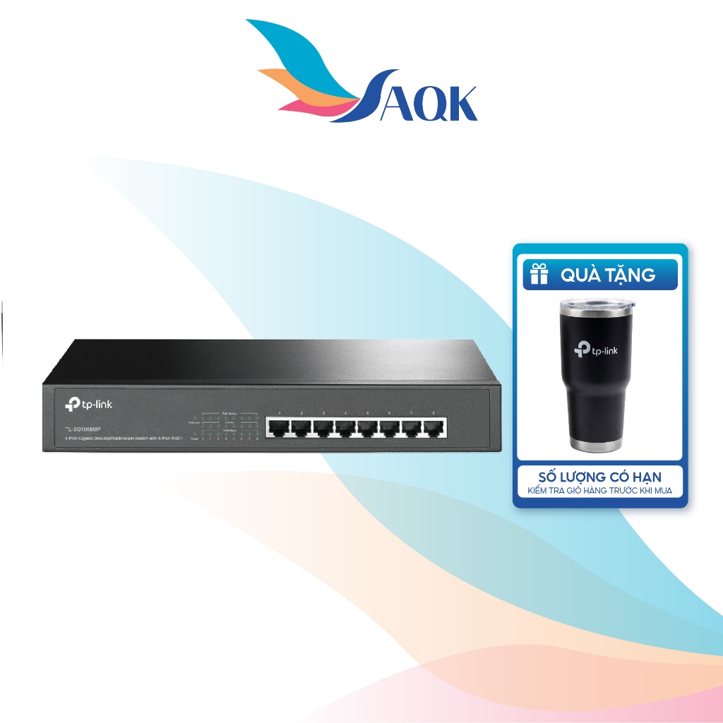 Switch TP-Link 8-Port PoE+ with 8-Port Gigabit Desktop TL-SG1008MP - Hàng chính hãng