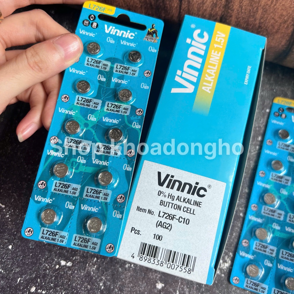 [ SỈ 100 Viên ] Hộp 10 Vỉ Pin Đồng Hồ L726F Lr726 SR726SW SR726 726 397 VINNIC