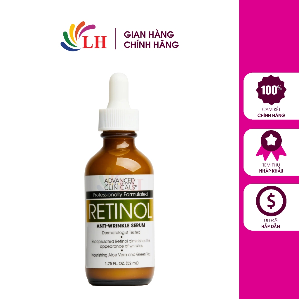 Tinh chất trẻ hóa da Advanced Clinicals Retinol Serum (52ml)