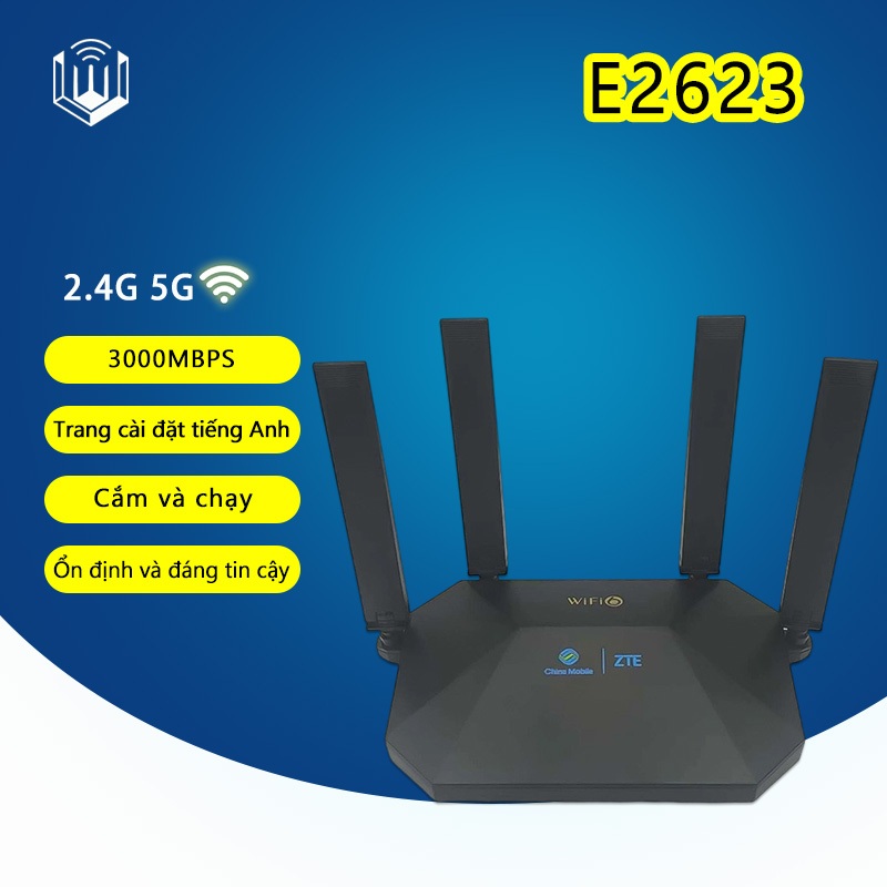 Hàng cũ Bộ Phát WiFi ZTE E2623 WiFi MESH Xuyên Tường Chuẩn WiFi 6 AX3000