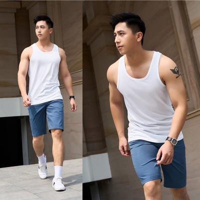 Áo Ba Lỗ Cotton Nam MENTORIS, Áo Lót Nam, Chất Liệu Mềm Mịn, Co Giãn Tốt, Thấm Hút Mồ Hôi Tốt MIAL25A001