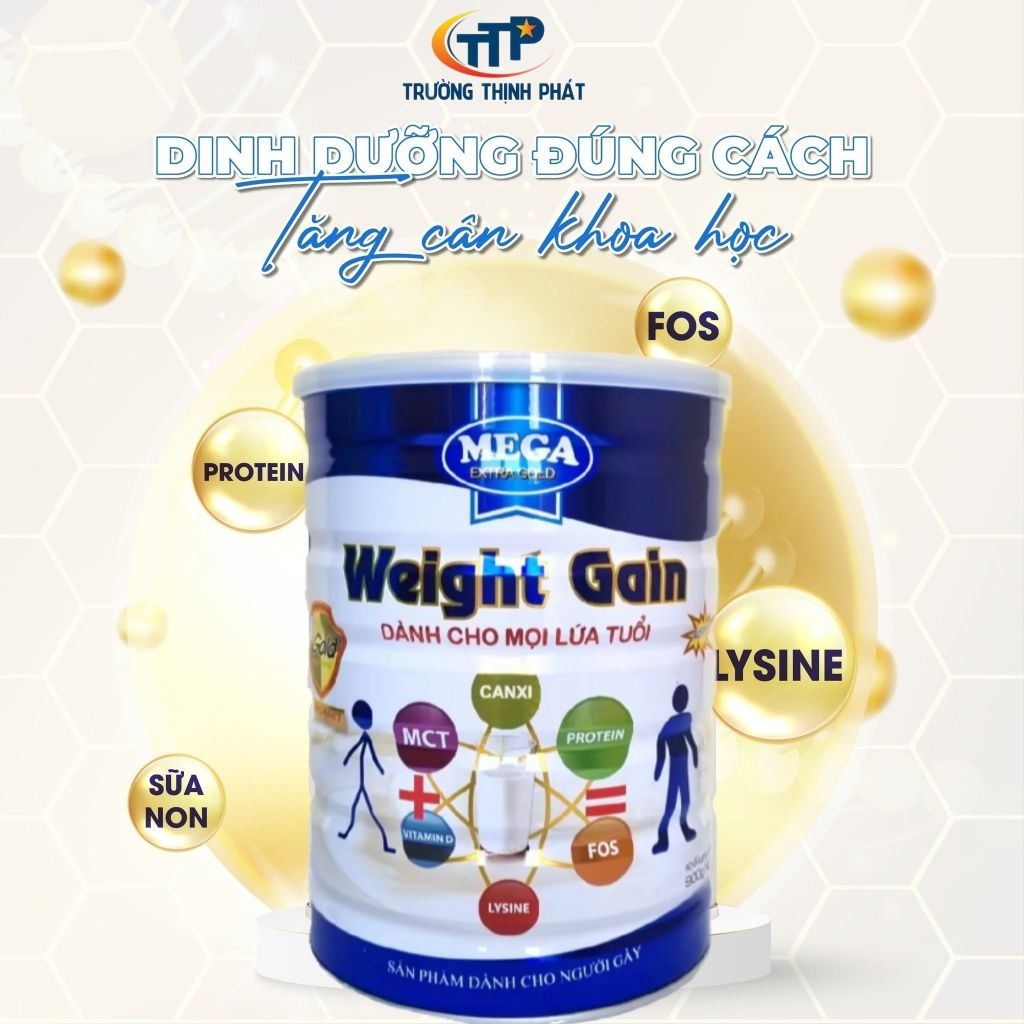 Sữa bột Weight Gain Mega Extra Gold - Lon 900g