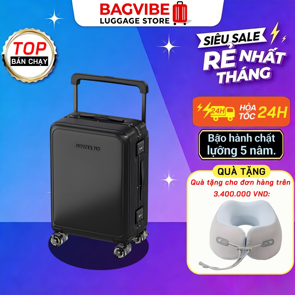 Vali xách tay vali kéo quảng châu Vali Du Lịch Khung Nhôm BSize 20/24/28 Cao Cấp Bảo Hành 10 Năm val