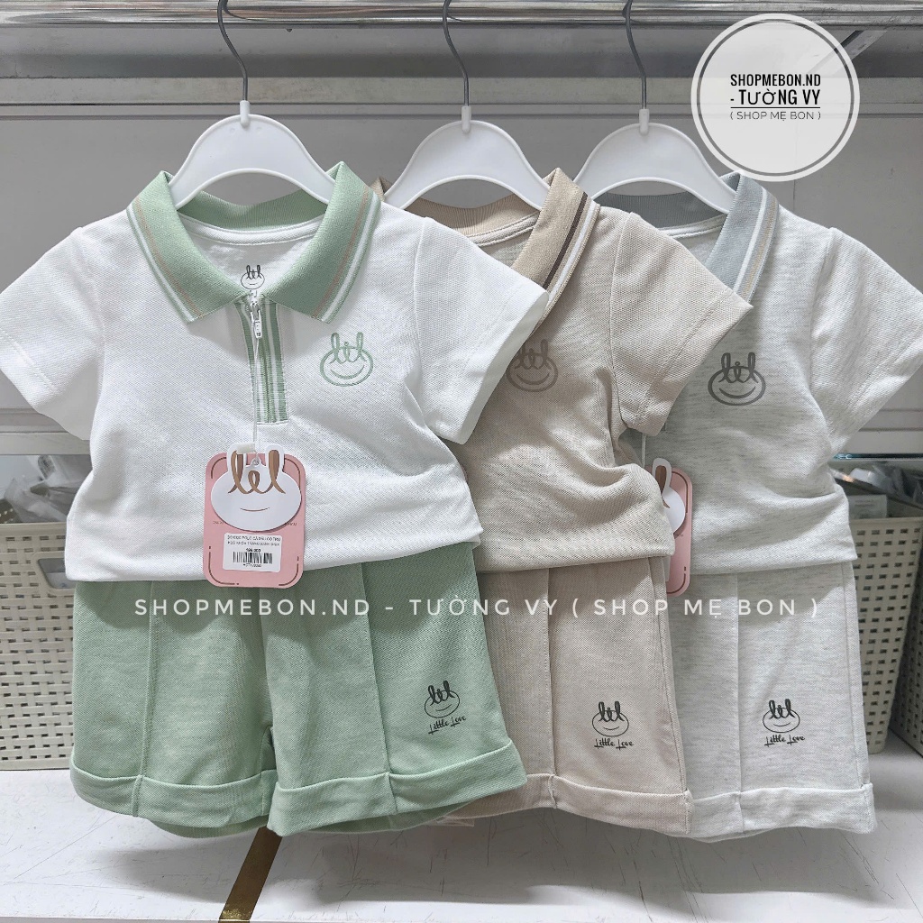 [ Lil - Little Love ] Bộ Lil cộc tay cổ Polo cho bé