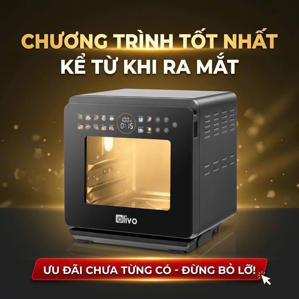 [CHÍNH HÃNG] Nồi Chiên Hấp Hơi Nước Đa Năng OLIVO SF1600 LVMART1989