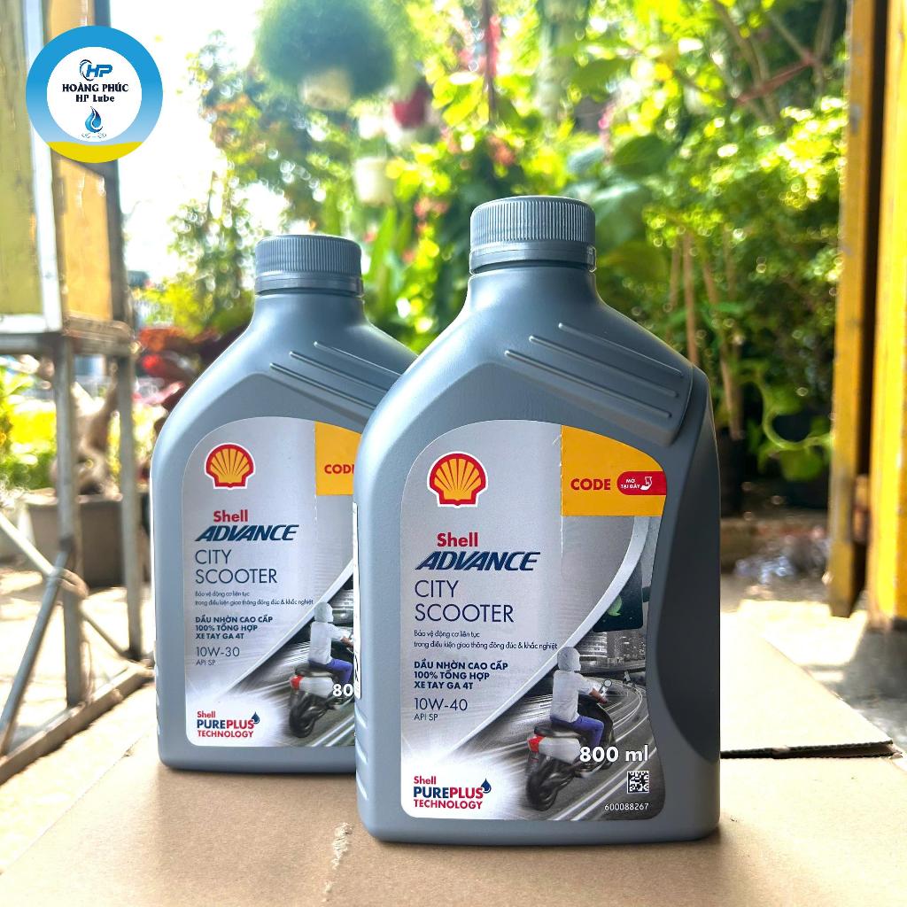 Nhớt Xe Tay Ga Shell Advance City Scooter API SP 10W40-10W30 Sản Xuất Tại Thái Lan