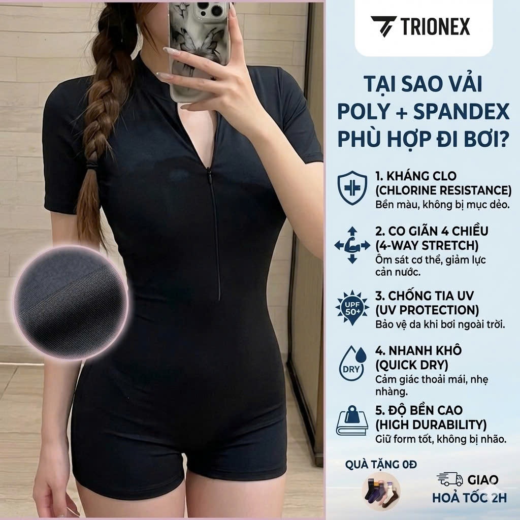[KÈM QUÀ] Đồ bơi liền nữ TRIONEX, bodysuit nữ định hình body, set đồ tập thể thao gym & yoga co giãn tốt | BigBuy360 - bigbuy360.vn