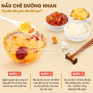 Tuyết yến kéo sợi 100g, nguyên liệu chè dưỡng nhan tự chọn, bồ mễ, nhựa đào, tuyết yến vân nam