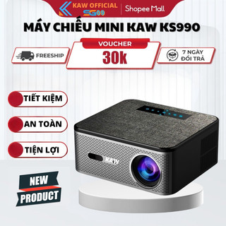Máy Chiếu Mini KAW KS990, Độ sáng 17000 Lumens, Hỗ Trợ Hình Ảnh 4K, Wifi 2.4G/5G, Lỗi 1 đổi 1