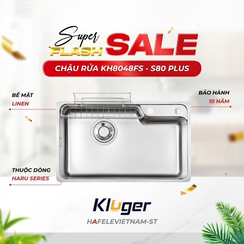 Chậu rửa chén Kluger KH8048FS - S80 Plus – Sự Lựa Chọn Của Những Gian Bếp 5 Sao
