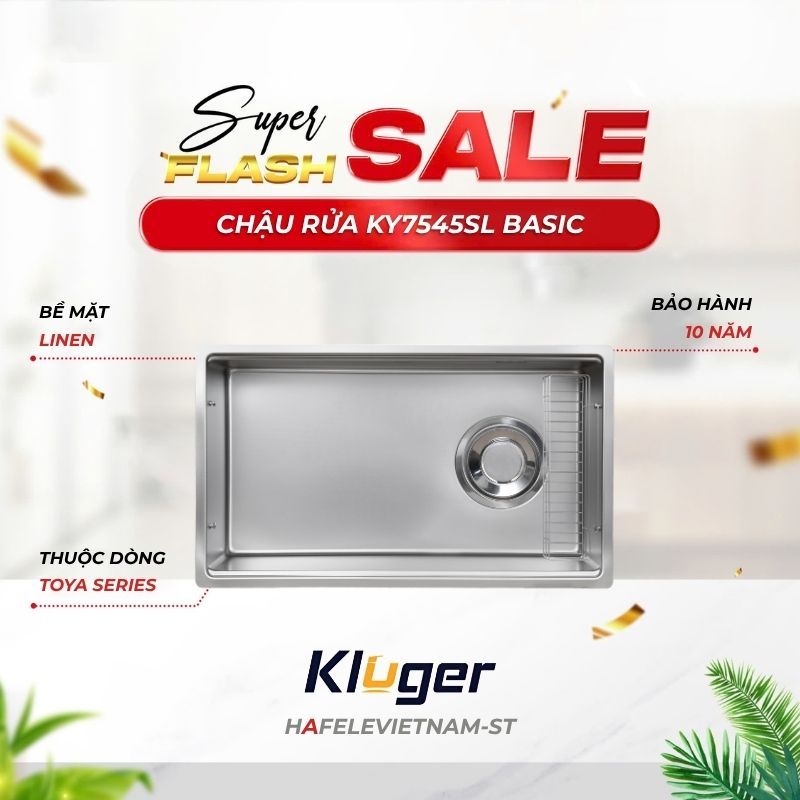 Chậu rửa chén Kluger KY7545SL Basic – Đẹp Từ Đóng Gói Đến Từng Góc Cạnh