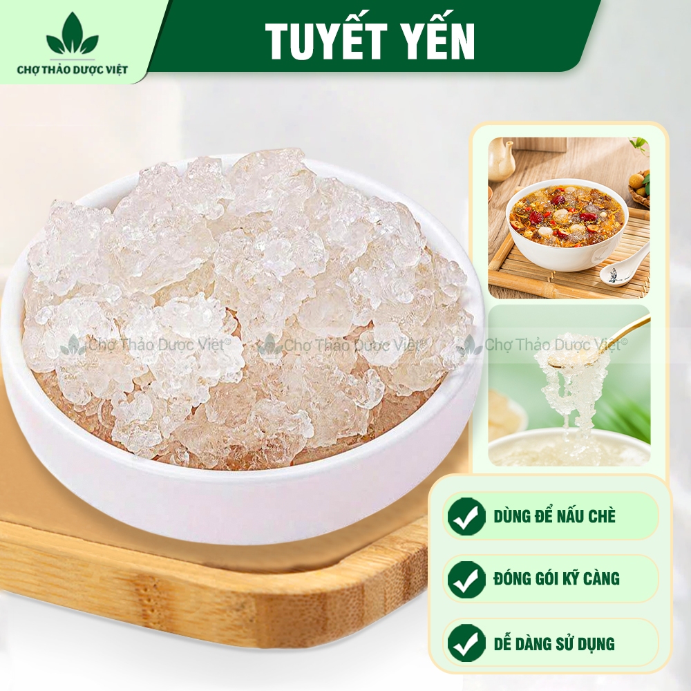 Tuyết yến kéo sợi 100g, nguyên liệu chè dưỡng nhan tự chọn, bồ mễ, nhựa đào, tuyết yến vân nam