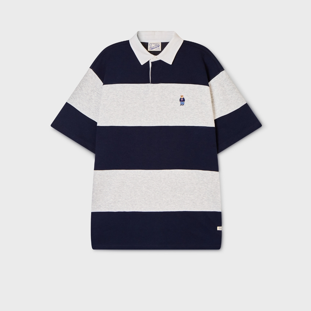 Áo Thun WHO.A.U Steve Color Block Collar T-Shirt_WHHAG2421U