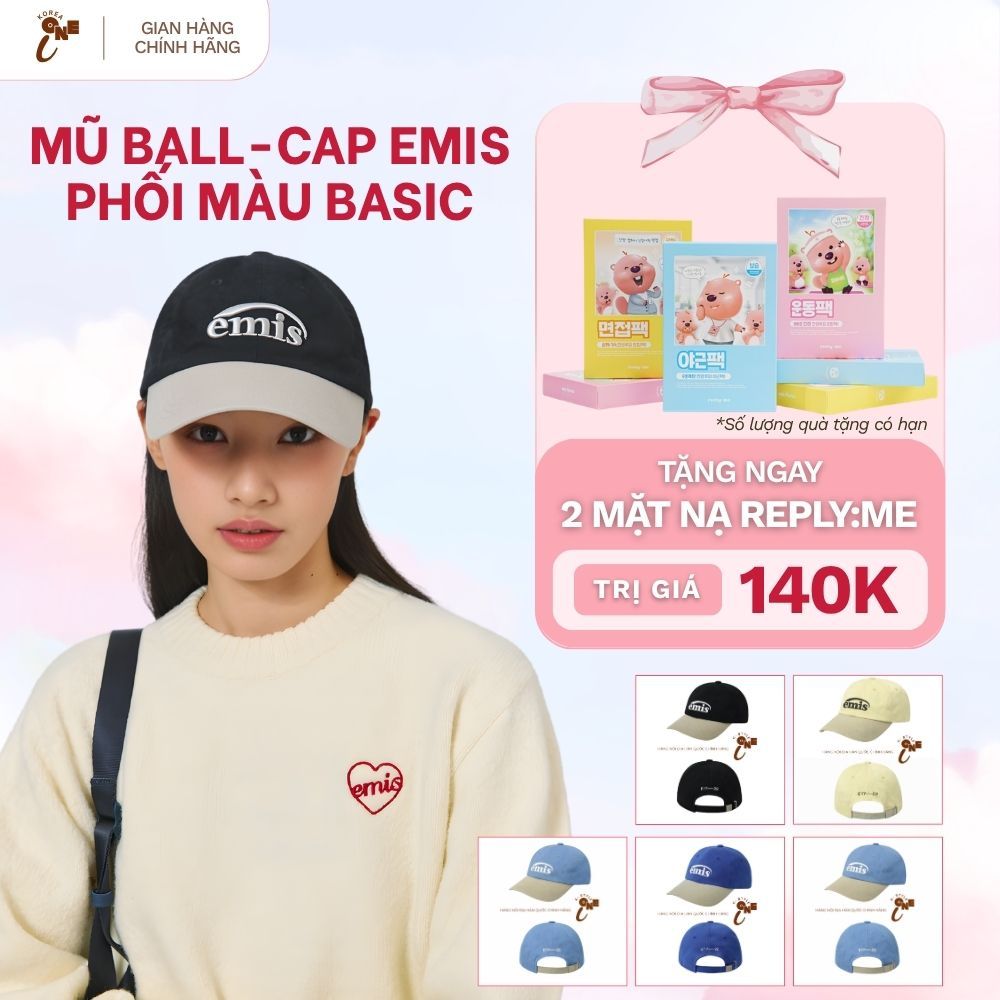 EMIS EM-01 Mũ Lưỡi Trai Phong Cách Hàn Quốc - Phối Màu Basic Chính Hãng