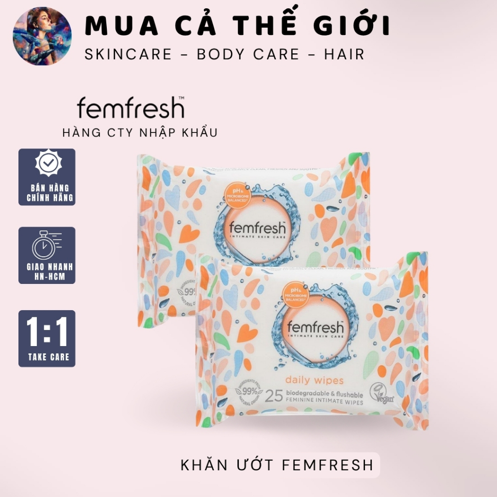[Hàng CTY]KHĂN ƯỚT FEMFRESH