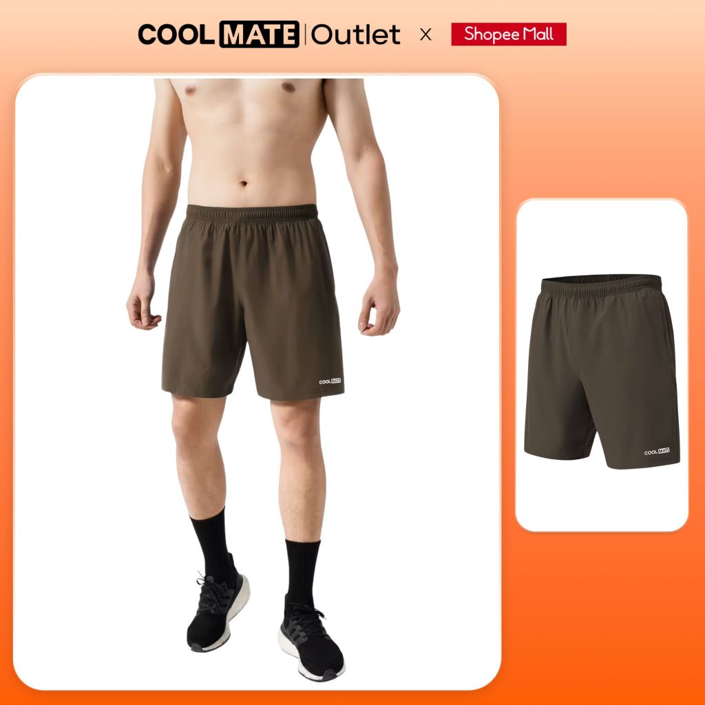 Quần Short Nam Coolmate 7inch Đa Năng Thể Thao Màu Nâu Nhanh Khô, Co giãn