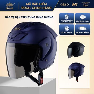 Mũ Bảo Hiểm 3/4 Asia MT115 Có Kính Che Full Mặt, Nam Nữ Đi Xe Máy, BH 12 Tháng Chính Hãng NSX
