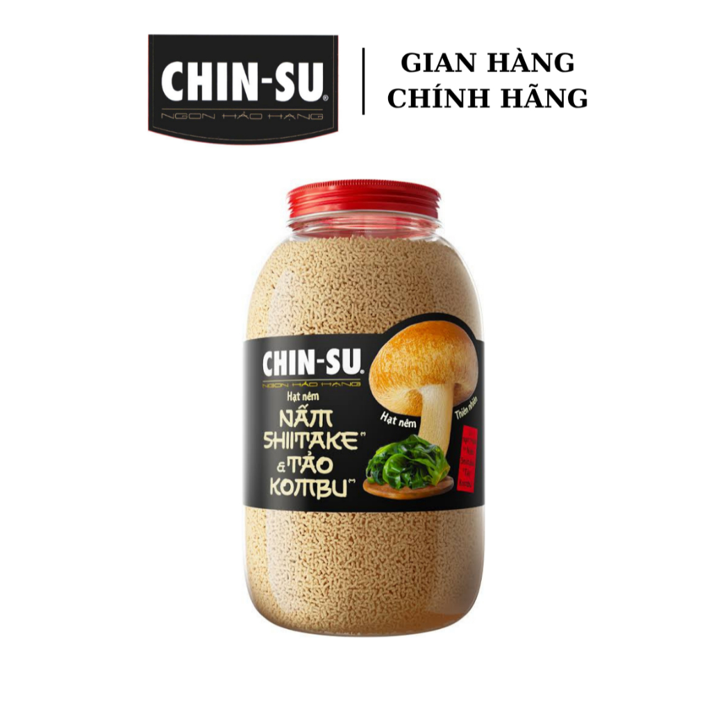 Hạt nêm CHIN-SU Nấm Shiitake & Tảo Kombu 450g/ Lọ