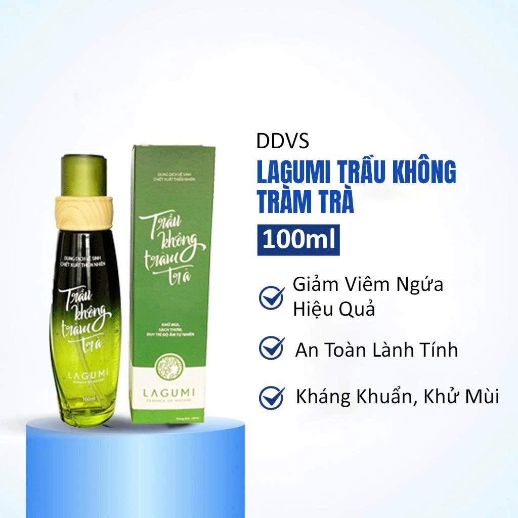 Dung Dịch Vệ Sinh Nữ Trầu Không Tràm Trà LAGUMI Giảm Viêm Giảm Ngứa Dung Tích 100ml