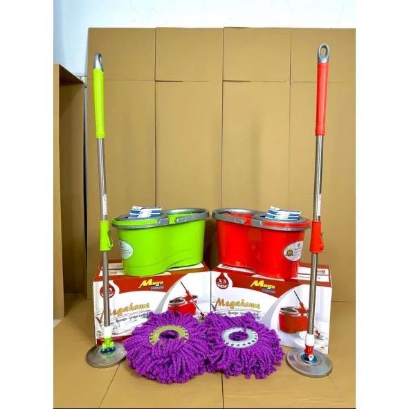 Bộ lau nhà Megahome X3 New - 360 độ Lồng & Mâm Inox