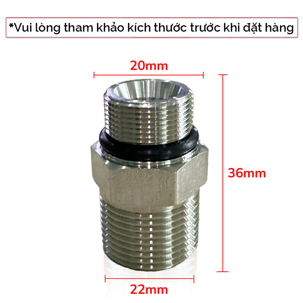 Khớp chuyển ren đầu ra BH024 dành cho máy rửa xe công nghiệp các dòng G500, G300