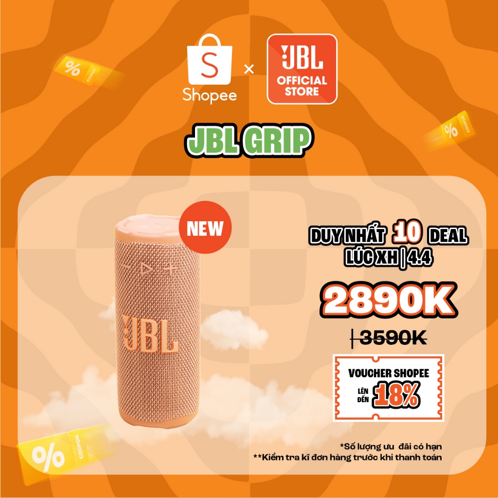 Loa Bluetooth JBL GRIP Chơi Nhạc Tới 14 Giờ Chống Bụi Nước IP68 Kết Hợp Đèn Nền Ambient | BigBuy360 - bigbuy360.vn