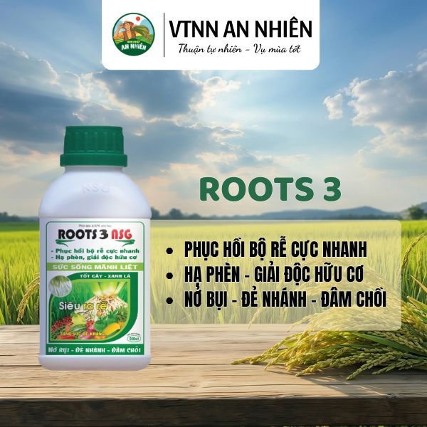 ROOT3 - PHỤC HỒI BỘ RỄ CỰC NHANH, HẠ PHÈN – GIẢI ĐỘC HỮU CƠ, NỞ BỤI – ĐẺ NHÁNH – ĐÂM CHỒ