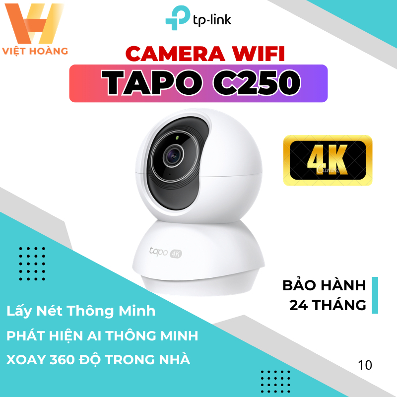 [NEW] Camera WiFi Trong Nhà Tapo C250/ C232/ C200 /C211 /C212 /C220/ C110 Xoay 360