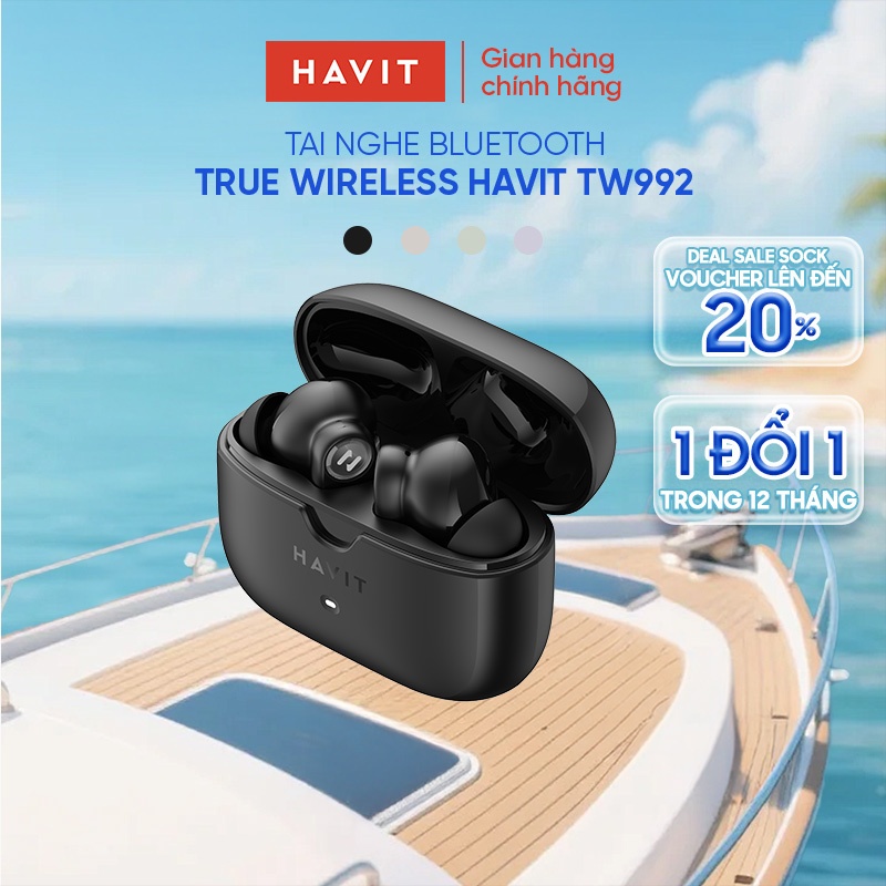 Tai Nghe Không Dây Havit TW992 ANC 4Mic ENC Khử Ồn Gió Bluetooth 5.4 | BigBuy360 - bigbuy360.vn