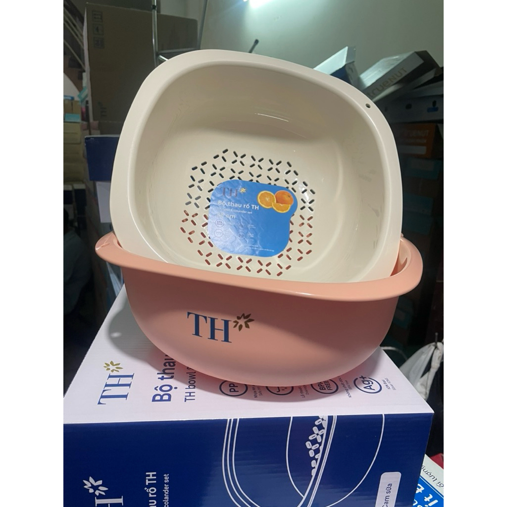 Bộ thau rổ TH (hàng khuyến mãi từ sữa TH) - giao màu ngẫu nhiên