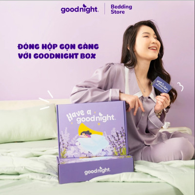 (Quà tặng không bán) Bộ Ga Gối 3 Món Vua Nệm Goodnight Airsilk 30cm