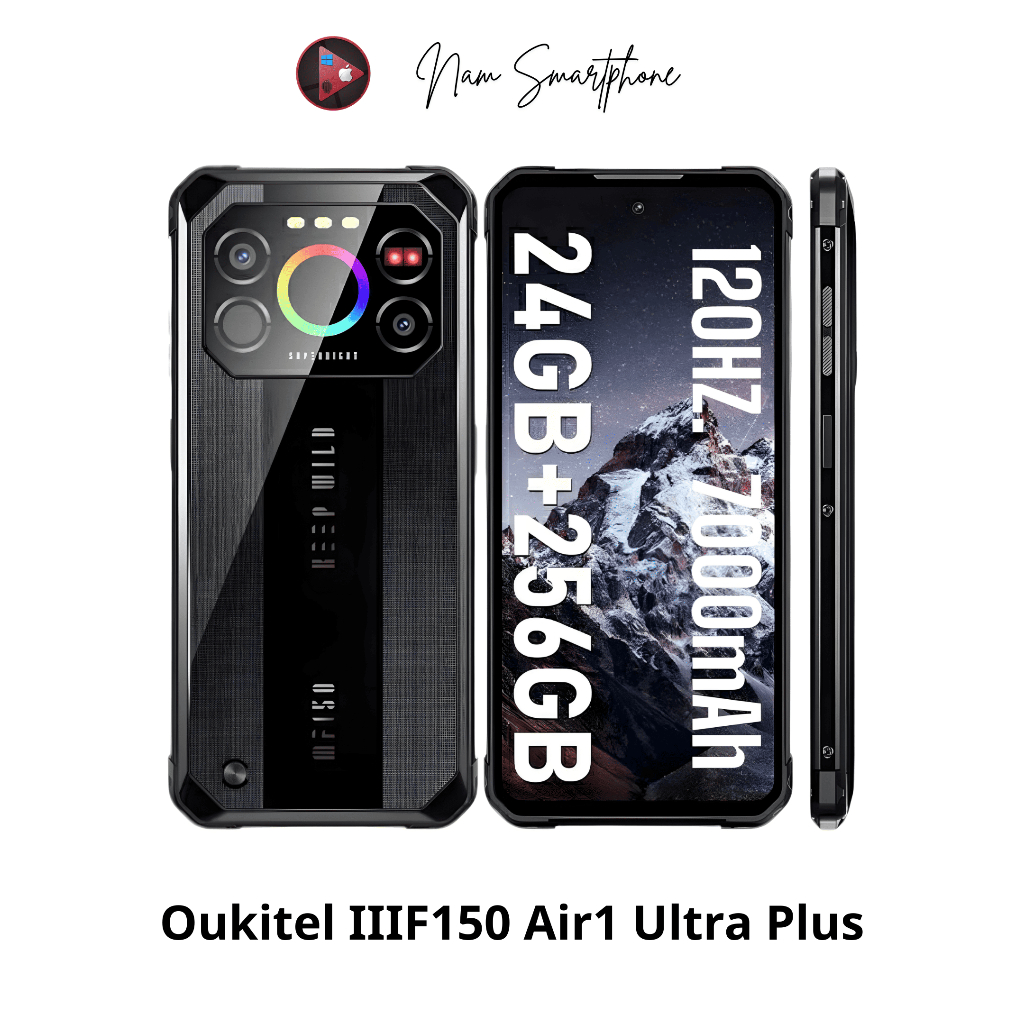OUKITEL IIIF150 Air1 Ultra+ Siêu Bền Bỉ Ram 24GB ( 12+12GB )/256GB , pin 7000mah ,Bản Quốc Tế 2 Sim