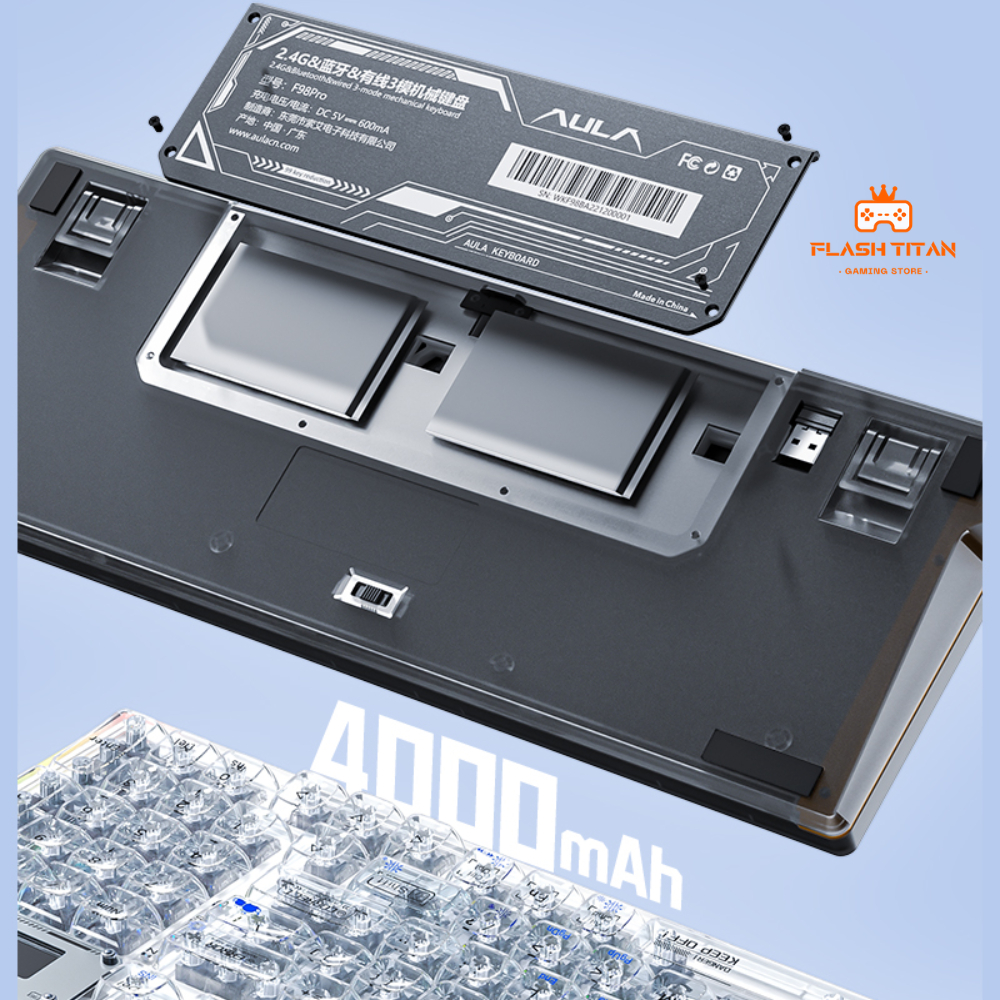 Bàn phím cơ không dây AULA F98 PRO v3 - bàn phím cơ bluetooth fullsize có màn hình Led- Hotswap 5pin | BigBuy360 - bigbuy360.vn