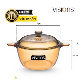 Nồi thủy tinh Visions nhập khẩu Mỹ - Hàng chính hãng - Bảo hành 10 năm