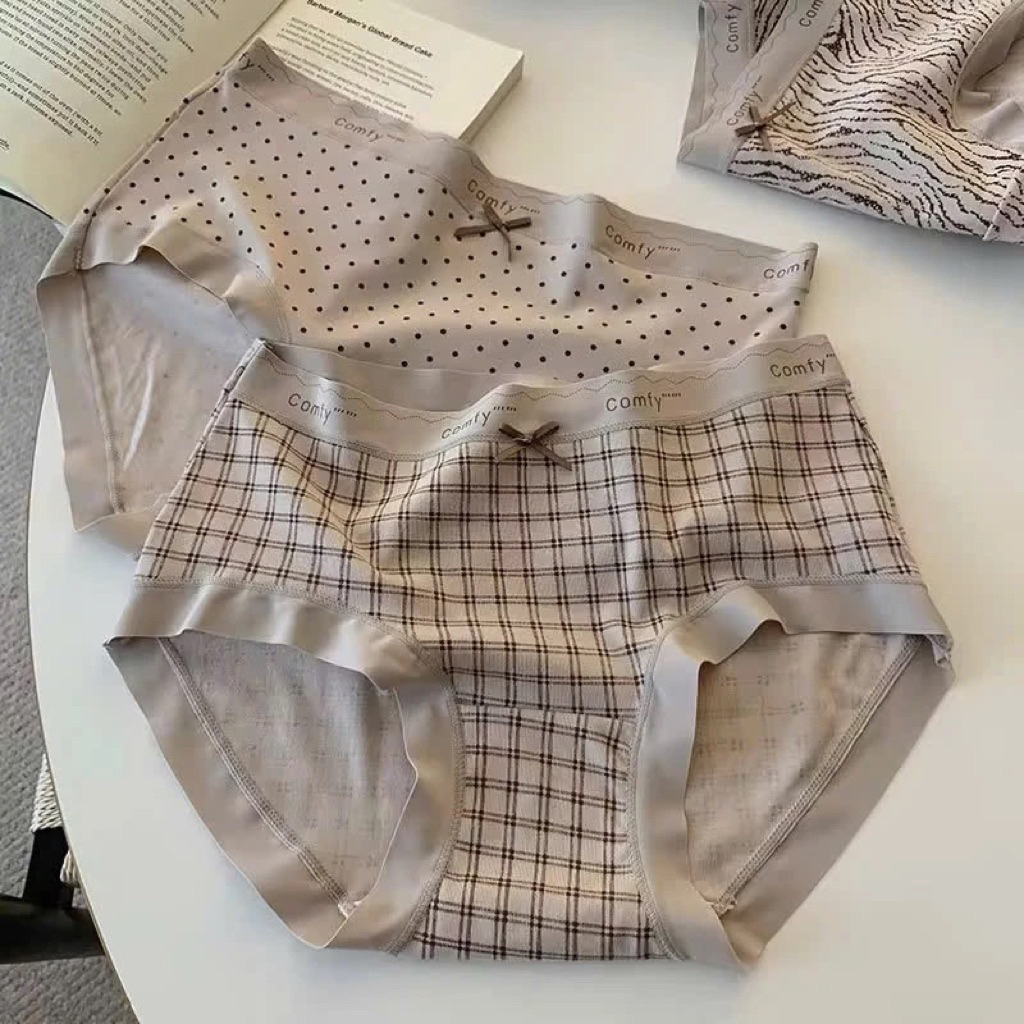 Sét 5 Quần Lót Nữ Comely Hoạ Tiết Vintage Đính Nơ Siêu Xinh
