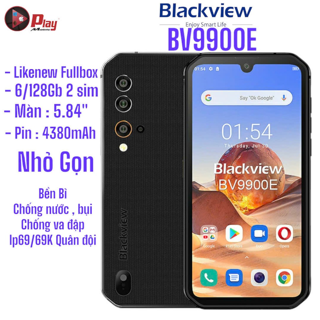 Điện thoại Blackview BV9900E Siêu Bền (Rugged Phone) - Chống Nước IP68/IP69K, Tặng Kèm Sạc