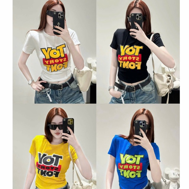 ÁO THUN HÀNG ĐẸP IN CHỮ TOY FONT NỔI ÁO