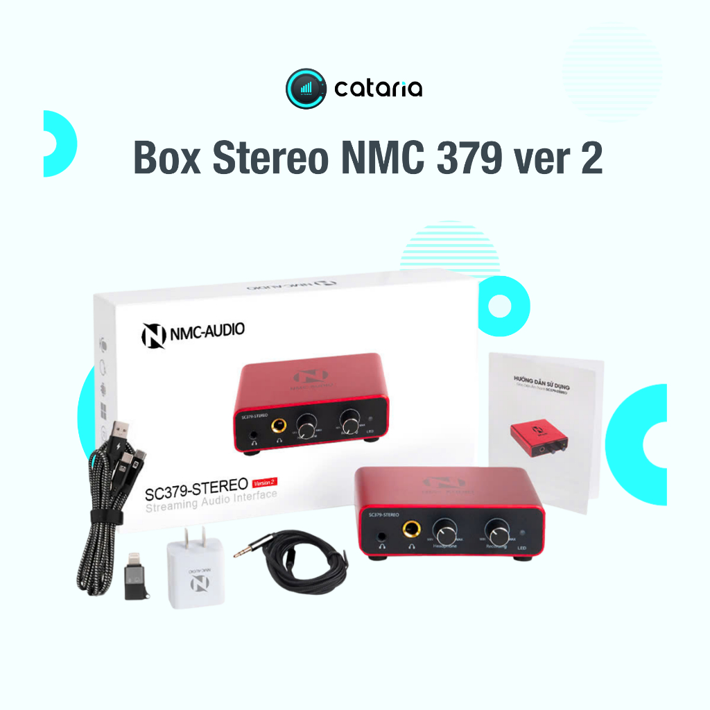 Box Live STEREO SC379 VER 2 Hỗ Trợ Cáp Chuyển l.P và Cáp Chuyển TYPE C, Tương Thích Các Bộ Mic Hát L