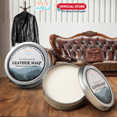 Xà Phòng Vệ Sinh Đồ Da Cao Cấp MINSU Leather Soap M7965 Làm Sạch, Dưỡng và Bảo Vệ Cho Giày, Đồ Da, Ghế Sofa, Nội Thất