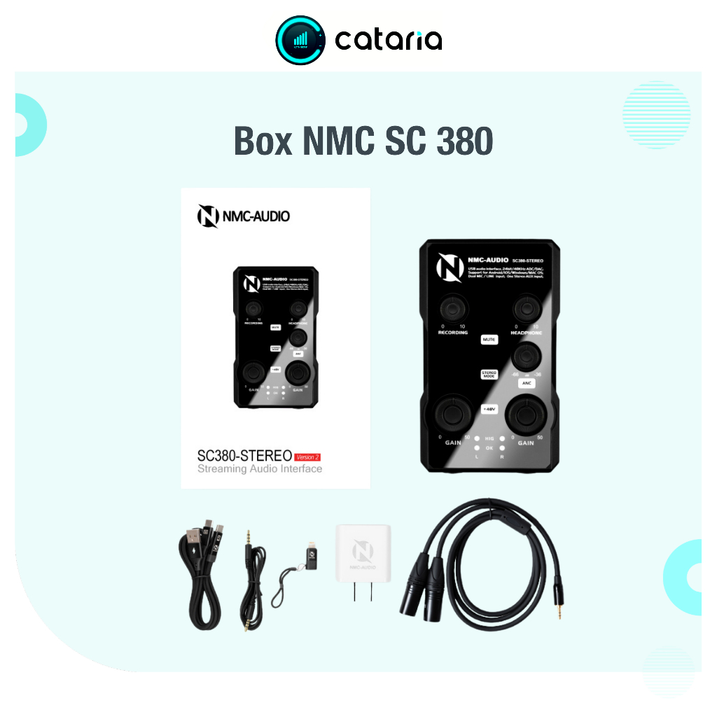 Box Livestream Stereo NMC SC380 - PK Đàm Thoại 2 Chiều Vừa Hát Live Stream Vừa Sạc Dây Cáp Thu Âm Th