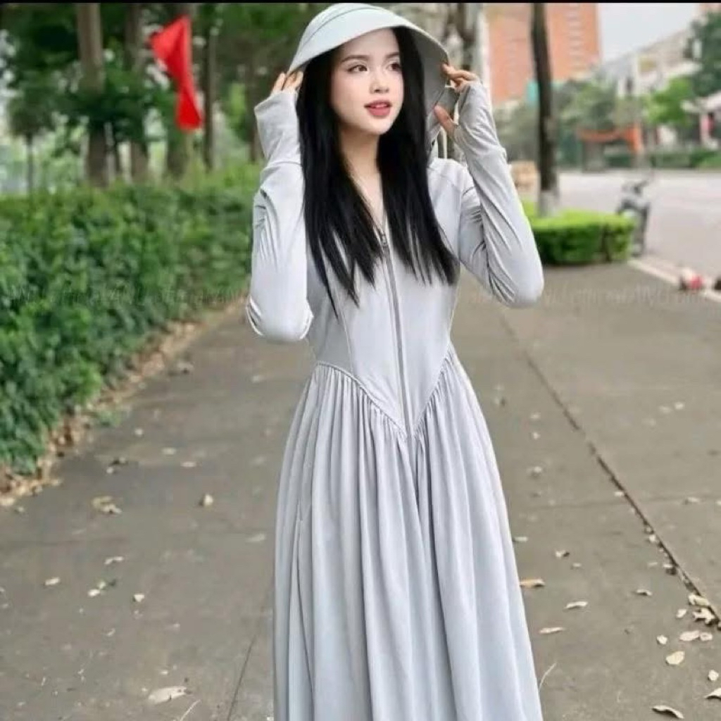 [2 lớp] Áo chống nắng thun lạnh dáng dài vải co giãn 4 chiều (A05) | BigBuy360 - bigbuy360.vn