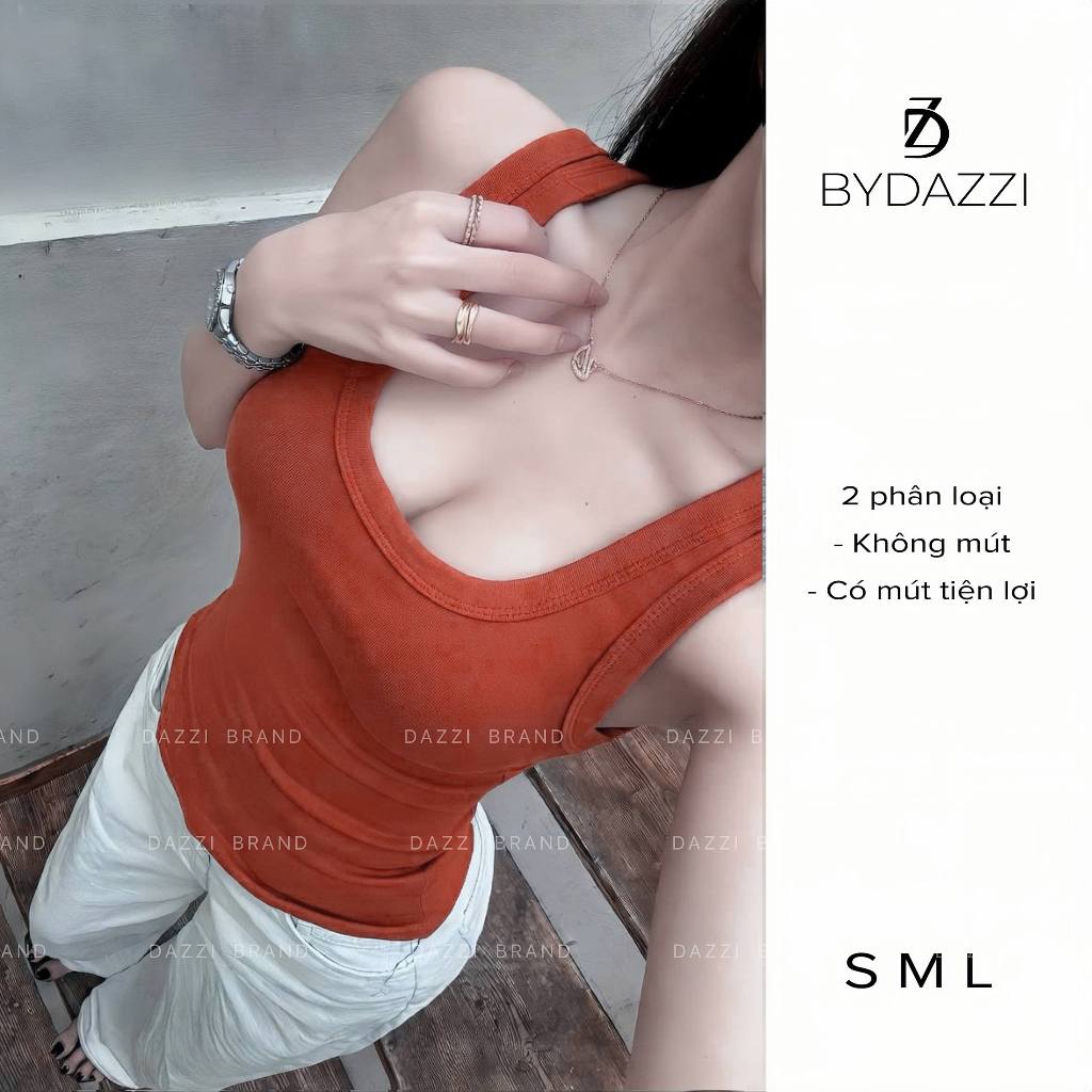 [KÈM MÚT] Áo ba lỗ nữ basic ôm dáng chất thun cotton mịn tôn dáng DAZZI Women A072 | BigBuy360 - bigbuy360.vn
