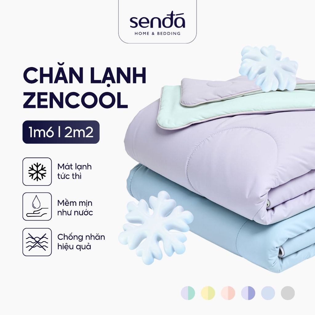 Chăn lạnh ZenCool Sen Đá Home Bedding 1m6x2m 2mx2m2, mền điều hòa nhiệt độ mát lạnh mùa hè Cooling c
