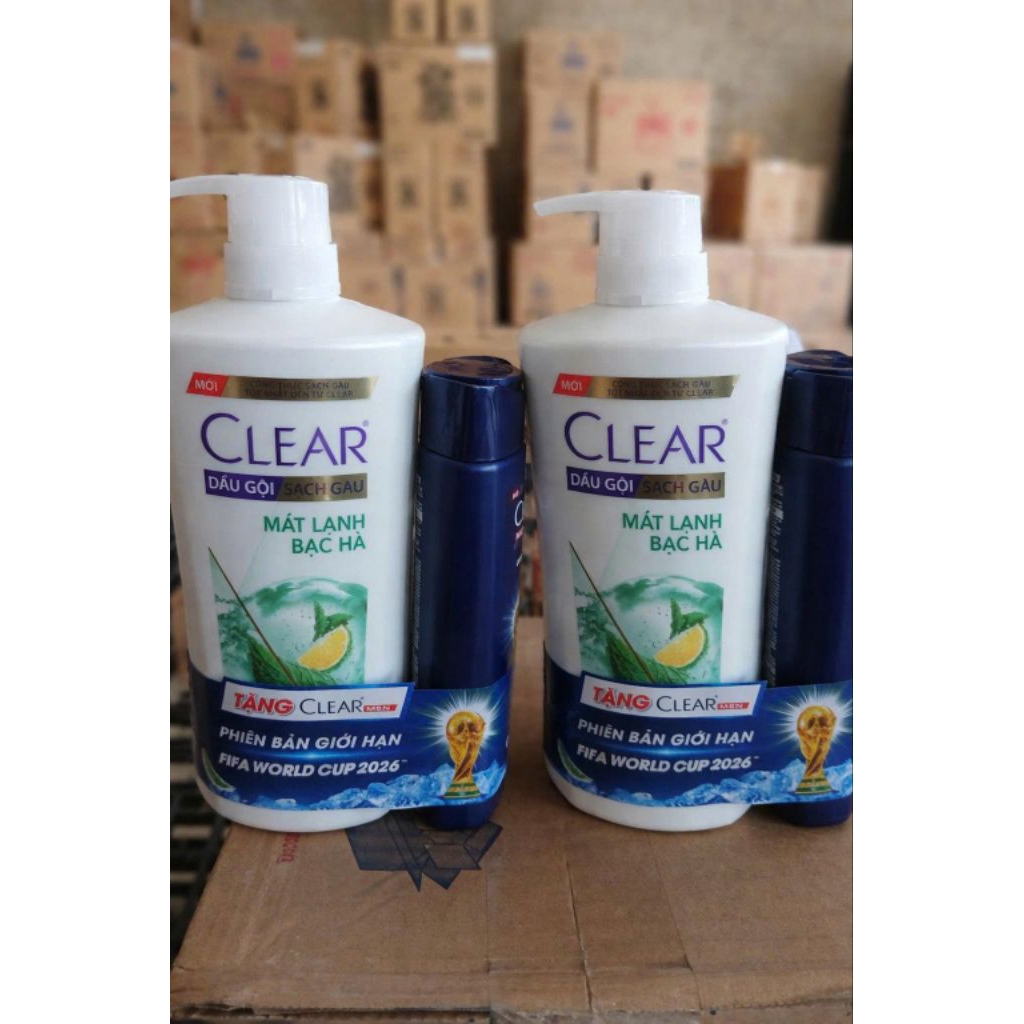 Clear Bạc Hà 630g Tặng Clear men ( Word Cup)
