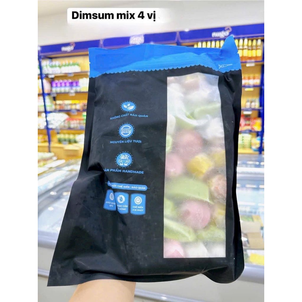 Há cảo Bamboo ( Dimsum) túi 880g siêu ngon, dimsum mix 4 vị bamb00 cao cấp,