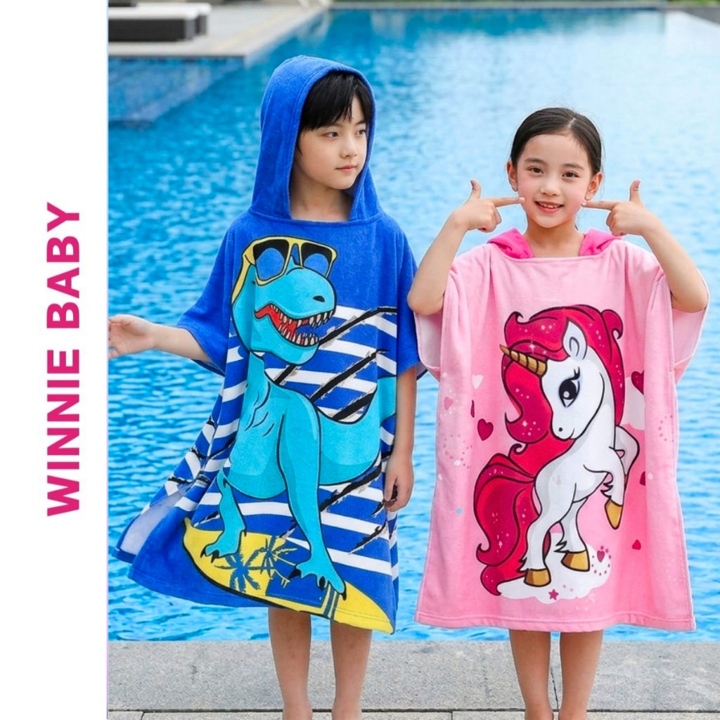[SIZE TO 150] Khăn Choàng Đi Biển, Áo Choàng Đi Biển, Khăn Tắm Cho Bé, Đồ Bơi Trẻ Em Chống Gió Lạnh 